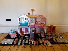 Barbie Dream House with Barbie Jeep, 12 Dolls, and Accessories