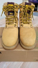 Caterpillar  Men’s Safety Boots Steel Toe Size 9 wide   fit Sand!