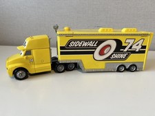 Disney Cars Sidewall Shine 74 Hauler Lorry Diecast Metal Yellow  see all photos