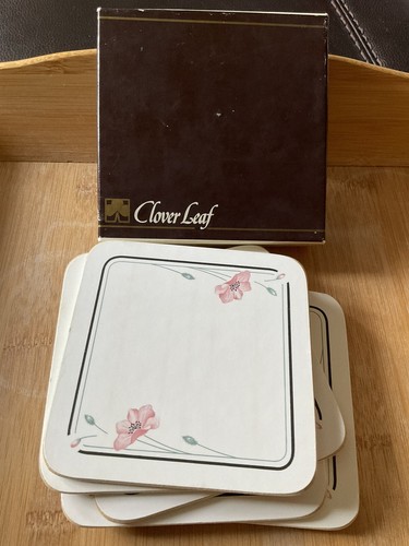 Cloverleaf floral coasters - cloverleaf,