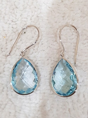 14k white gold earring - earring, 16×12