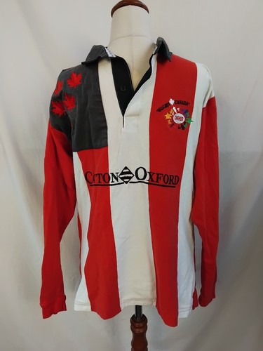 90s canada cotton oxford rugby - 90s,