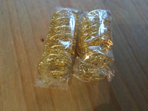 12pcs napkin rings gold - napkin,