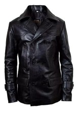 MENS BLACK GERMAN COAT REAL