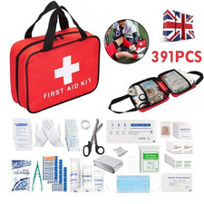 391 PIECE FIRST AID KIT BAG MEDICAL EMERGENCY KIT. TRAVEL HOME CAR WORKPLACE UK