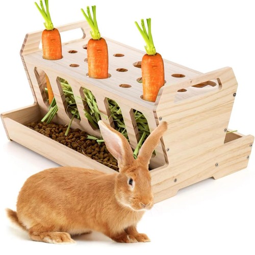Hay feeder rack wooden - feeder,