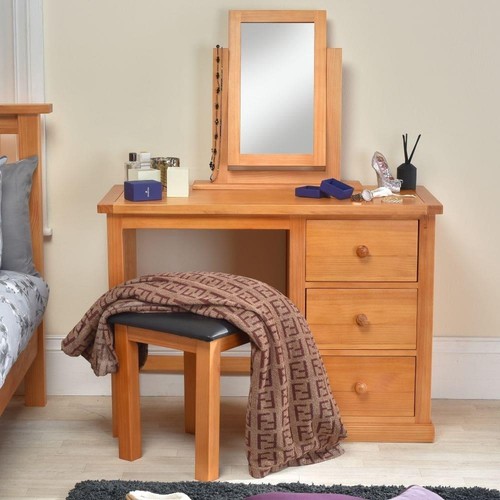 Solid pine dressing table set - pine,