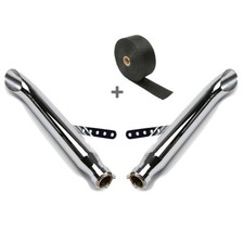 Set 2x Exhaust + wrap for Kawasaki GPZ 1100/ 500/ S TO4