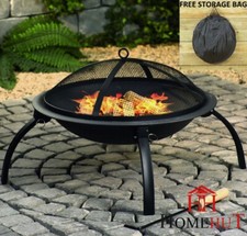 Black fire pit steel legs - fire,