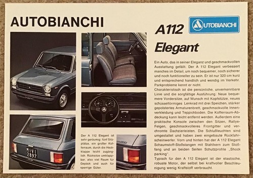 Autobianchi a112 elegant - autobianchi,