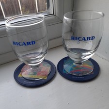 RICARD GOBLET GLASS X 2 & MATS