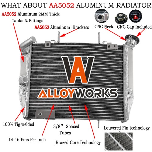 Aluminium radiator for triumph - aluminium,