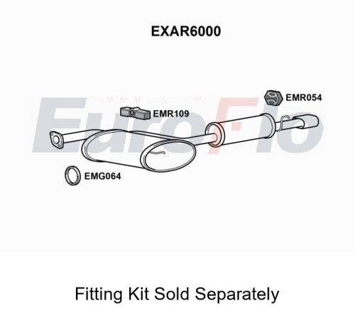 Rear muffler silencer insert - rear,