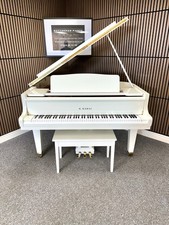Immaculate Gloss White 'Kawai KF-1' 5ft 4" Baby Grand Piano & Stool -CAN DELIVER