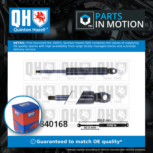 Bonnet gas strut fits - bonnet,