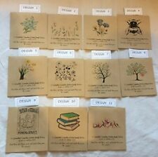 with Wildflower Seed Memorial Favours Packets PERSONALISED Vintage 5, 10 x 20 