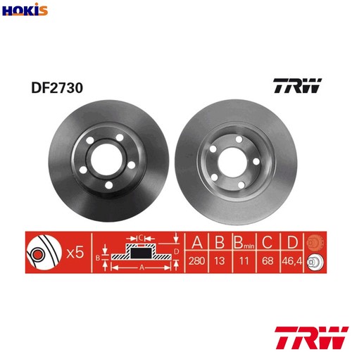 Brake disc df2730 - 2x,