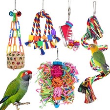 5Pcs Parrot Toys Set Chewing