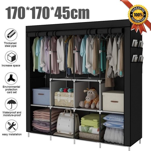 Canvas fabric wardrobe large - fabric,