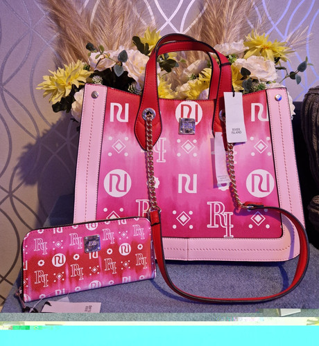 River island pink - pink, logo