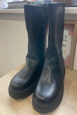 Matalan Girls Black PU Leather