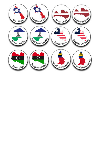 Country flag badge button - country,