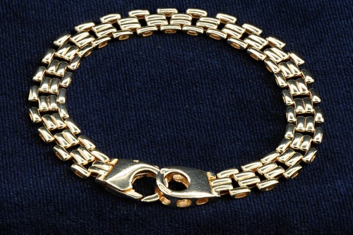9ct gold open link - link, bracelet