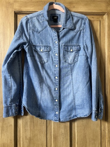 Women denim shirt - women's, 8