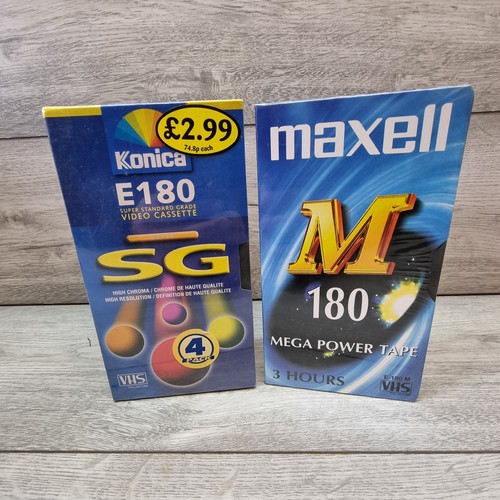 Konica maxwell e180 blank vhs - konica,