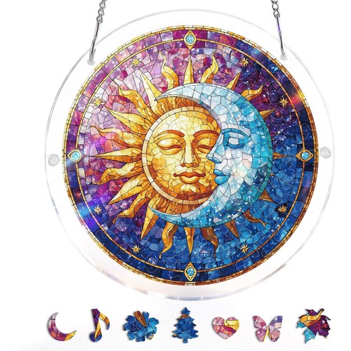 Acrylic puzzles suncatcher - acrylic,