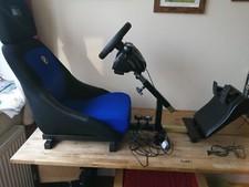Logitech Driving Force Pro Controller,Pedals & GameRacer Corbeau Bucket Seat VGC