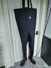 NEW Dikamar Mens Safety chest waders Workwear  Size 8, PVC , Steel toe capped