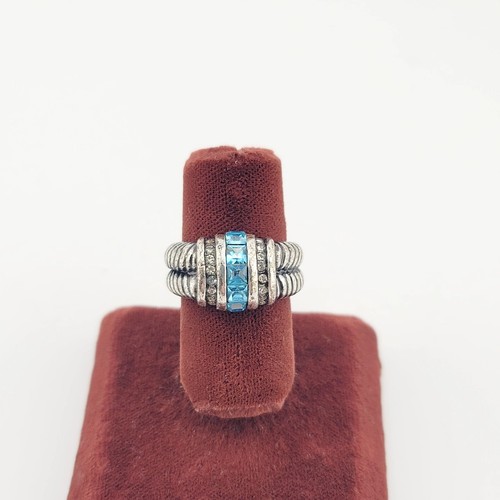 Vtg ring band - ring, aqua
