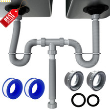 Double Sink Drain Pipe Kit