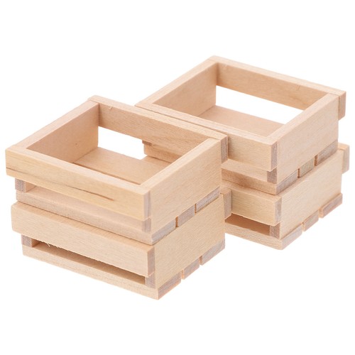 Pcs wooden crate box mini - , 4