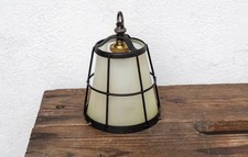 Vintage original Porch Lantern metal and glass