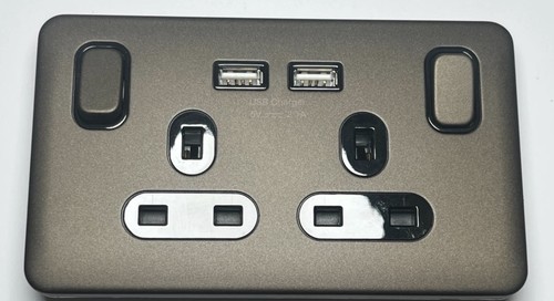 Schneider double socket usb - schneider, +