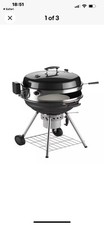 BBQ Fervor Explorer 52cm Charcoal Grill with Battery Operated Rotisserie pizza