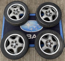 Subaru Impreza GC8 1993-01 V1-6 SET of Four Type RA JDM 15" Alloy Wheels & Tyres