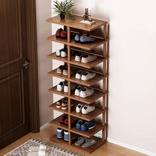 6/8 Tier Vertical Shoe Rack Tall Shoe Tower Storage Shelf Organizer Shoe Tower