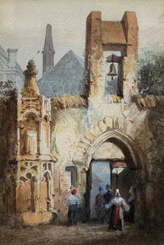 French watercolour painting - french,