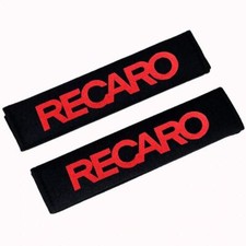 Racing style seat belt shoulder pads. RECARO Fits all makes.