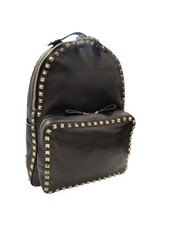 VALENTINO Garvani Medium Black Leather Rockstud Backpack/handbag A* Condition 