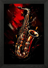 Saxophone Jazz Framed Wall Art