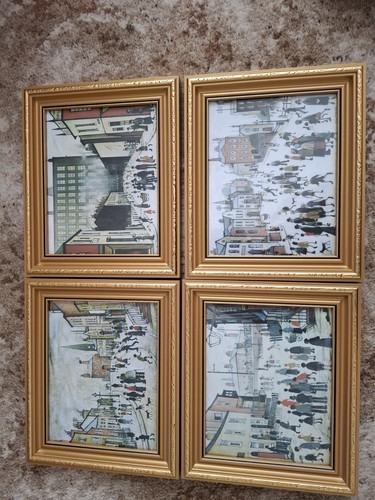 Lowry framed pictures - l.s.,