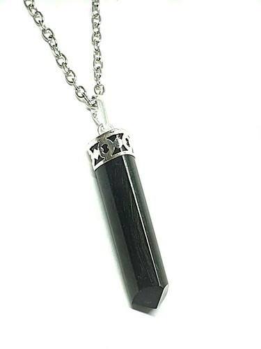Black tourmaline pendant - tourmaline,