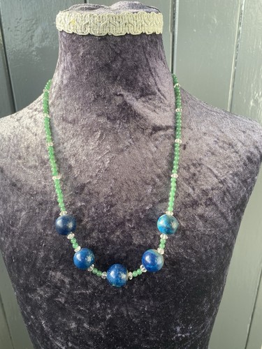 Vintage lapis lazuli necklace - lapis,