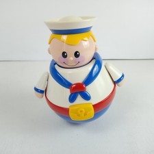 Vintage Tolo Roly Poly Chiming Sailor Wobble Toy Baby Toddler Developmental