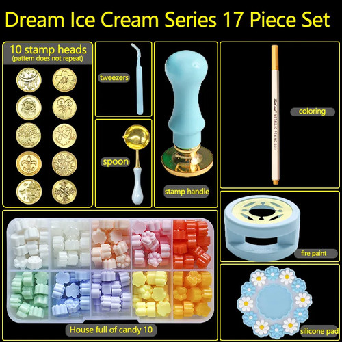 17pc 1set wax - wax, stamp