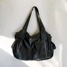 Large Black Leather Tote Bag